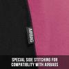 imageBDK TwoTone Pink Heels Car Seat Covers Full Set with Steering Wheel Cover and Seat Belt Pads  Front and Rear Covers with Matching Embroidered Accessories Fits Most Cars Trucks Vans SUVs SCPRINTS