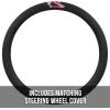 imageBDK TwoTone Pink Heels Car Seat Covers Full Set with Steering Wheel Cover and Seat Belt Pads  Front and Rear Covers with Matching Embroidered Accessories Fits Most Cars Trucks Vans SUVs SCPRINTS