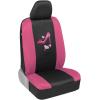 imageBDK TwoTone Pink Heels Car Seat Covers Full Set with Steering Wheel Cover and Seat Belt Pads  Front and Rear Covers with Matching Embroidered Accessories Fits Most Cars Trucks Vans SUVs SCPRINTS