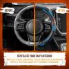 imageNaruto Shippuden Car Steering Wheel Cover 15 Inch Anime Steering Wheel Cover Cushioned Soft Comfortable Cover Anime Car Accessories for Men Women Kumogakure