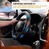 imageNaruto Shippuden Car Steering Wheel Cover 15 Inch Anime Steering Wheel Cover Cushioned Soft Comfortable Cover Anime Car Accessories for Men Women Kumogakure