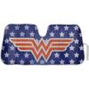 imageWonder Woman Red Logo DC Comics Official Licensed Front Windshield Sun ShadeAccordion Folding Auto Sunshade for Car Truck SUVBlocks UV Rays Sun Visor ProtectorKeep Your Vehicle Cool 58 x 27 Inch