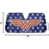 imageWonder Woman Red Logo DC Comics Official Licensed Front Windshield Sun ShadeAccordion Folding Auto Sunshade for Car Truck SUVBlocks UV Rays Sun Visor ProtectorKeep Your Vehicle Cool 58 x 27 Inch