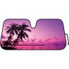 imageBDK Purple Sunset Beach Front Windshield Sunshade Accordion Folding Style Auto Shade for Car Truck SUV Van Blocks UV Rays Sun Visor Protector Easy Setup Keeps Your Vehicle Cool  58 x 27 inchesPurple Sunset Beach