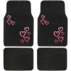 imageBDK Purple White Butterfly Design Carpet Car Floor Mats for Auto Van Truck SUV4 Pieces Front ampamp Rear Full Set with Rubber BackingUniversal Fit MT509PPPink and Red Hearts