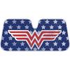 imageWonder Woman Red Logo DC Comics Official Licensed Front Windshield Sun ShadeAccordion Folding Auto Sunshade for Car Truck SUVBlocks UV Rays Sun Visor ProtectorKeep Your Vehicle Cool 58 x 27 Inch