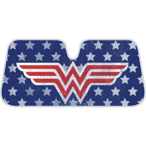 imageWonder Woman Red Logo DC Comics Official Licensed Front Windshield Sun ShadeAccordion Folding Auto Sunshade for Car Truck SUVBlocks UV Rays Sun Visor ProtectorKeep Your Vehicle Cool 58 x 27 Inch