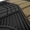 imageBDK AutoSport Charcoal Car Seat Covers Full Set with Matching Set of Heavy Duty Rubber Car Floor Mats All Weather  Interior Front ampamp Rear Car Seat Protector ampamp Floor Mats for Car SUV Trucks ampamp AutosCreamy Beige