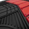 imageBDK AutoSport Charcoal Car Seat Covers Full Set with Matching Set of Heavy Duty Rubber Car Floor Mats All Weather  Interior Front ampamp Rear Car Seat Protector ampamp Floor Mats for Car SUV Trucks ampamp AutosSporty Red