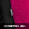 imageBDK Hot Pink Faux Wool Fur Car Seat Covers Set with Matching Car Floor Mats  Soft ampamp Furry Cute Plush Comfort for Women Easy to Install with Fits Most Car Truck Van and SUV