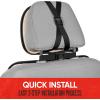 imageBDK Motor Trend LuxeFit 2Pack Front Car Seat Covers ampamp Rear Bench Back Seat Cover Full Set  Premium Automotive Seat Covers Padded Luxury Faux Leather Seat Protectors for Car Truck Van SUV Black