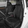 imageBDK Motor Trend LuxeFit 2Pack Front Car Seat Covers ampamp Rear Bench Back Seat Cover Full Set  Premium Automotive Seat Covers Padded Luxury Faux Leather Seat Protectors for Car Truck Van SUV Black
