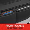 imageBDK Motor Trend LuxeFit 2Pack Front Car Seat Covers ampamp Rear Bench Back Seat Cover Full Set  Premium Automotive Seat Covers Padded Luxury Faux Leather Seat Protectors for Car Truck Van SUV Black