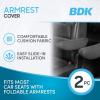 imageBDK PolyCloth Arm Rest Covers for CarVanSUV for Ultimate Comfort and Protection Auto Armrest Covers with Storage Pocket 2pcStandard No Pocket