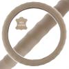 imageBDK SW899MG Genuine Leather Car Steering Wheel Cover 14515 inch MediumGray Easy InstallationBeige