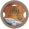 imageBDK SW899MG Genuine Leather Car Steering Wheel Cover 14515 inch MediumGray Easy InstallationBeige