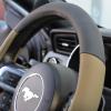 imageBDK Two Tone Perforated PU Leather Steering Wheel Cover for Car Van SUV Truck 145 to 15 inch Standard Beige