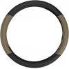 imageBDK Two Tone Perforated PU Leather Steering Wheel Cover for Car Van SUV Truck 145 to 15 inch Standard Beige