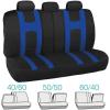 imageBlack ampamp Pink Car Seat Covers wSplit Bench ampamp Light Pink Two Tone Carpet Floor Mats Full SetBlack  Blue