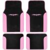 imageBlack ampamp Pink Car Seat Covers wSplit Bench ampamp Light Pink Two Tone Carpet Floor Mats Full SetBlack  Pink