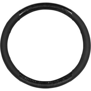 imageBDK BurlwoodLux Wood Grain and PU Leather Beige Steering Wheel Cover  Sport Grip for Car Auto SUV TrucksBlack