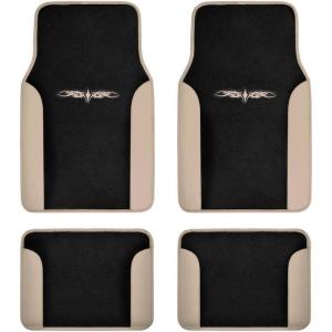 imageBDK Premium Medium Gray Carpet Floor Mats for Cars  Universal Fit Interior 4Piece Car Mats Full Set with Vinyl Heel Pad Protector  Cute Car Accessories Interior Floor Covers for SUVs ampamp Trucks201BG