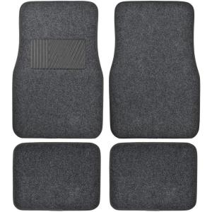 imageBDK Premium Medium Gray Carpet Floor Mats for Cars  Universal Fit Interior 4Piece Car Mats Full Set with Vinyl Heel Pad Protector  Cute Car Accessories Interior Floor Covers for SUVs ampamp Trucks200DG