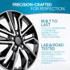 imageBDK 16 Inch Hubcaps Set of 4  OEM Replacement SnapOn Wheel Rim Covers  Universal Fit Car Wheel Cover for Cars Trucks SUV Vans Durable ABS Black ampamp Silver 10Spoke HubCap Car Accessories ExteriorBlack  Silver 10