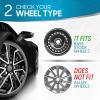 imageBDK 16 Inch Hubcaps Set of 4  OEM Replacement SnapOn Wheel Rim Covers  Universal Fit Car Wheel Cover for Cars Trucks SUV Vans Durable ABS Black ampamp Silver 10Spoke HubCap Car Accessories ExteriorBlack  Silver 10