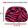 imageBDK Car Headrest Cover in Animal Print  Zebra Hot Pink
