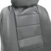 imageBDK UltraLuxe Faux Leather Car Seat Covers Front Seats Only  Front Seat Cover Set Padded for Comfort Universal Fit for Cars Trucks Vans ampamp SUVs Gray