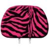 imageBDK Car Headrest Cover in Animal Print  Zebra Hot Pink