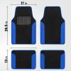 imageBDK PolyPro Beige Car Seat Covers Full Set with 4Piece Car Floor Mats  TwoTone Seat Covers for Cars with Carpet Interior Covers for Auto Truck Van SUVBlack  Blue