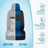 imageBDK PolyPro Beige Car Seat Covers Full Set with 4Piece Car Floor Mats  TwoTone Seat Covers for Cars with Carpet Interior Covers for Auto Truck Van SUVBlack  Blue