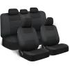 imageBDK PolyCloth Full Car Seat Covers  Reversed Charcoal