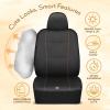 imageBDK CampampC Napa Leatherette 2 Front Seat Covers  Faux Leather Car Seat Protectors for Cars ampamp Trucks  UVResistant Easy to Clean Universal Fit  Stylish Coastal Design for Summer Car Interior UpgradeBlack  Terracotta