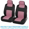 imageBDK PolyPro Car Seat Covers Full Set in Blue Gray on Black Front and Rear Split Bench Seat Covers for Cars Easy to Install Car Seats Cover Set and Accessories for Auto Trucks Van SUV  Blue GrayPink