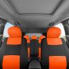 imageBDK PolyPro Car Seat Covers Full Set in Blue Gray on Black Front and Rear Split Bench Seat Covers for Cars Easy to Install Car Seats Cover Set and Accessories for Auto Trucks Van SUV  Blue GrayOrange