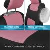 imageBDK PolyPro Car Seat Covers Full Set in Blue Gray on Black Front and Rear Split Bench Seat Covers for Cars Easy to Install Car Seats Cover Set and Accessories for Auto Trucks Van SUV  Blue GrayPink