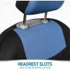 imageBDK PolyPro Car Seat Covers Full Set in Blue Gray on Black Front and Rear Split Bench Seat Covers for Cars Easy to Install Car Seats Cover Set and Accessories for Auto Trucks Van SUV  Blue GrayBlue Gray