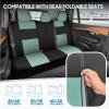 imageBDK PolyPro Car Seat Covers Full Set in Blue Gray on Black Front and Rear Split Bench Seat Covers for Cars Easy to Install Car Seats Cover Set and Accessories for Auto Trucks Van SUV  Blue GrayMint