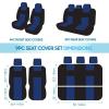 imageBDK PolyPro Car Seat Covers Full Set in Blue Gray on Black Front and Rear Split Bench Seat Covers for Cars Easy to Install Car Seats Cover Set and Accessories for Auto Trucks Van SUV  Blue GrayBlue