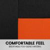 imageBDK PolyPro Car Seat Covers Full Set in Blue Gray on Black Front and Rear Split Bench Seat Covers for Cars Easy to Install Car Seats Cover Set and Accessories for Auto Trucks Van SUV  Blue GrayOrange
