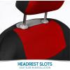 imageBDK PolyPro Car Seat Covers Full Set in Blue Gray on Black Front and Rear Split Bench Seat Covers for Cars Easy to Install Car Seats Cover Set and Accessories for Auto Trucks Van SUV  Blue GrayRed