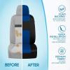 imageBDK PolyPro Car Seat Covers Full Set in Blue Gray on Black Front and Rear Split Bench Seat Covers for Cars Easy to Install Car Seats Cover Set and Accessories for Auto Trucks Van SUV  Blue GrayBlue