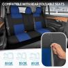 imageBDK PolyPro Car Seat Covers Full Set in Blue Gray on Black Front and Rear Split Bench Seat Covers for Cars Easy to Install Car Seats Cover Set and Accessories for Auto Trucks Van SUV  Blue GrayBlue