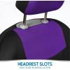 imageBDK PolyPro Car Seat Covers Full Set in Blue Gray on Black Front and Rear Split Bench Seat Covers for Cars Easy to Install Car Seats Cover Set and Accessories for Auto Trucks Van SUV  Blue GrayPurple