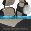 imageBDK PolyPro Car Seat Covers Full Set in Blue Gray on Black Front and Rear Split Bench Seat Covers for Cars Easy to Install Car Seats Cover Set and Accessories for Auto Trucks Van SUV  Blue GrayLight Beige