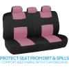 imageBDK PolyPro Car Seat Covers Full Set in Blue Gray on Black Front and Rear Split Bench Seat Covers for Cars Easy to Install Car Seats Cover Set and Accessories for Auto Trucks Van SUV  Blue GrayPink