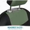 imageBDK PolyPro Car Seat Covers Full Set in Blue Gray on Black Front and Rear Split Bench Seat Covers for Cars Easy to Install Car Seats Cover Set and Accessories for Auto Trucks Van SUV  Blue GrayGreen